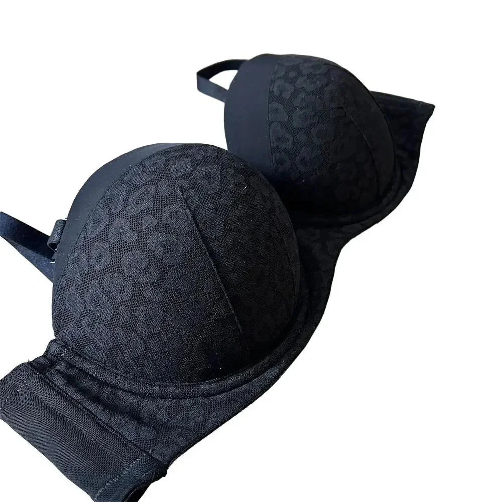 Torrid Curve Strapless Push-Up Bra 40c Black Leop… - image 2